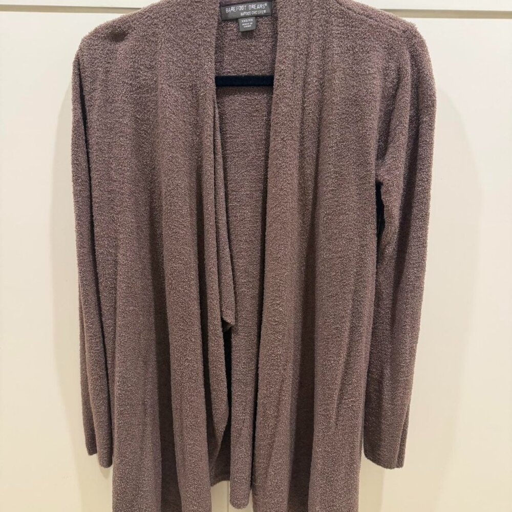 Barefoot Dreams Cozy Cardigan Open Front Soft Lounge Neutral Duster Cocoa XS/XXS